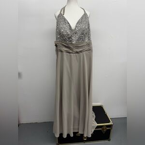 Stunning Silver Sequin Halter Prom Dress